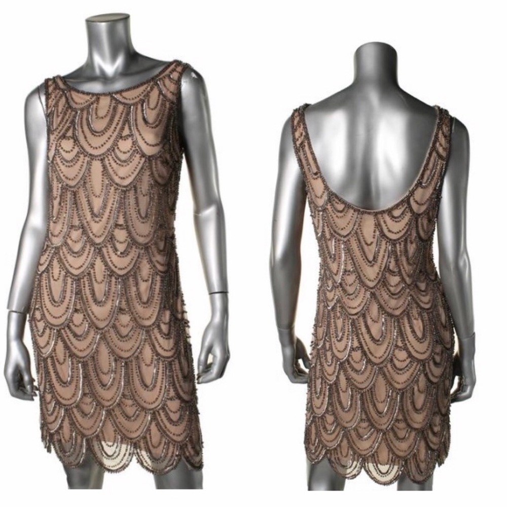 Pissarro Nights beaded cocktail dress